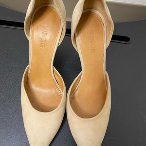Vince Celeste Tan suede Pointed Toe Heels